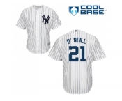 Men's Majestic New York Yankees #21 Paul O'Neill Replica White Home MLB Jersey