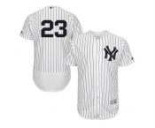 Men's Majestic New York Yankees #23 Don Mattingly White Navy Flexbase Authentic Collection MLB Jersey