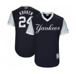 Men's Majestic New York Yankees #24 Gary Sanchez Kraken Authentic Navy Blue 2017 Players Weekend MLB Jersey