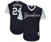 Men's Majestic New York Yankees #24 Gary Sanchez Kraken Authentic Navy Blue 2017 Players Weekend MLB Jersey