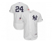 Men's Majestic New York Yankees #24 Gary Sanchez White Stars & Stripes Authentic Collection Flex Base MLB Jersey