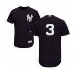 Men's Majestic New York Yankees #3 Babe Ruth Navy Flexbase Authentic Collection MLB Jersey