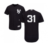 Men's Majestic New York Yankees #31 Aaron Hicks Navy Blue Flexbase Authentic Collection MLB Jersey