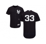 Men's Majestic New York Yankees #33 Greg Bird Navy Flexbase Authentic Collection MLB Jersey