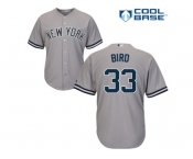 Men's Majestic New York Yankees #33 Greg Bird Replica Grey Road MLB Jersey
