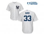 Men's Majestic New York Yankees #33 Greg Bird Replica White Home MLB Jersey