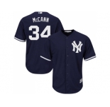 Men's Majestic New York Yankees #34 Brian McCann Replica Navy Blue Alternate MLB Jersey