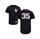 Men's Majestic New York Yankees #35 Michael Pineda Navy Flexbase Authentic Collection MLB Jersey