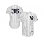 Men's Majestic New York Yankees #36 Carlos Beltran White Navy Flexbase Authentic Collection MLB Jersey