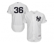 Men's Majestic New York Yankees #36 Carlos Beltran White Navy Flexbase Authentic Collection MLB Jersey