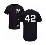 Men's Majestic New York Yankees #42 Mariano Rivera Navy Flexbase Authentic Collection MLB Jersey