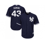 Men's Majestic New York Yankees #43 Austin Romine Replica Navy Blue Alternate MLB Jersey