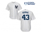 Men's Majestic New York Yankees #43 Austin Romine Replica White Home MLB Jersey
