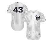 Men's Majestic New York Yankees #43 Austin Romine White Navy Flexbase Authentic Collection MLB Jersey