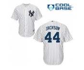 Men's Majestic New York Yankees #44 Reggie Jackson Replica White Home MLB Jersey