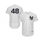 Men's Majestic New York Yankees #48 Andrew Miller White Navy Flexbase Authentic Collection MLB Jersey