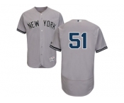 Men's Majestic New York Yankees #51 Bernie Williams Grey Flexbase Authentic Collection MLB Jersey