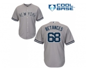 Men's Majestic New York Yankees #68 Dellin Betances Replica Grey Road MLB Jersey