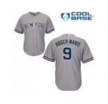Men's Majestic New York Yankees #9 Roger Maris Replica Grey Road MLB Jersey