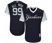 Men's Majestic New York Yankees #99 Aaron Judge All Rise Authentic Navy Blue 2017 Players Weekend MLB Jersey