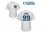 Men's Majestic New York Yankees #99 Aaron Judge Replica White Home MLB Jersey