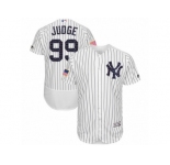 Men's Majestic New York Yankees #99 Aaron Judge White Stars & Stripes Authentic Collection Flex Base MLB Jersey