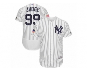 Men's Majestic New York Yankees #99 Aaron Judge White Stars & Stripes Authentic Collection Flex Base MLB Jersey