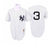 Men's Mitchell and Ness 1932 New York Yankees #3 Babe Ruth Authentic White Throwback MLB Jersey