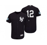 Men's New York Yankees #12 Chase Headley 2017 Spring Training Flex Base Authentic Collection Stitched Baseball Jersey