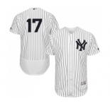 Men's New York Yankees #17 Matt Holliday White Navy Flexbase Authentic Collection Baseball Jersey