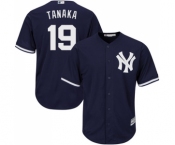 Men's New York Yankees #19 Masahiro Tanaka Replica Navy Blue Alternate Baseball Jersey