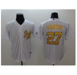 Men's New York Yankees #27 Giancarlo Stanton White Home Stitched Jersey