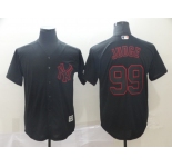Men's New York Yankees #99 Aaron Judge  Black Fashion MLB Jersey