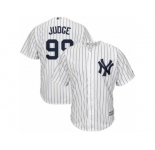 Mens Yankees #99 Aaron Judge White Cool Base Jersey