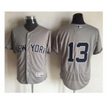 New York Yankees #13 Alex Rodriguez Grey Flexbase Authentic Collection Stitched Baseball Jersey