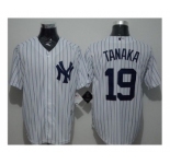 New York Yankees #19 Masahiro Tanaka White Strip New Cool Base Stitched Baseball Jersey