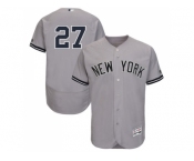 New York Yankees #27 Giancarlo Stanton Grey Flexbase Authentic Collection Stitched MLB Jersey