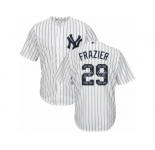 New York Yankees #29 Todd Frazier Authentic White Team Logo Fashion MLB Jersey