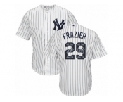 New York Yankees #29 Todd Frazier Authentic White Team Logo Fashion MLB Jersey