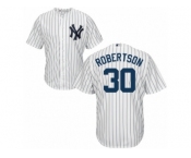 New York Yankees #30 David Robertson Replica White Home MLB Jersey