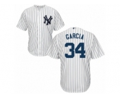 New York Yankees #34 Jamie Garcia Replica White Home MLB Jersey