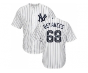 New York Yankees #68 Dellin Betances White Strip Team Logo Fashion Stitched MLB Jersey