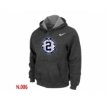 Nike Derek Jeter New York Yankees Official Final Season Commemorative Logo Pullover Hoodie D.Grey