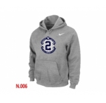 Nike Derek Jeter New York Yankees Official Final Season Commemorative Logo Pullover Hoodie L.Grey