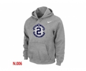 Nike Derek Jeter New York Yankees Official Final Season Commemorative Logo Pullover Hoodie L.Grey