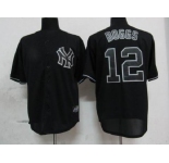 mlb jerseys new york yankees #12 ransom black fashion