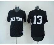 mlb jerseys new york yankees #13 rodriguez black[2011 road cool base BP]W