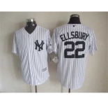 mlb jerseys new york yankees #22 ellsbury white-1(black strip)[ellsbury]