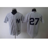 mlb jerseys new york yankees #27 white[black stripe]