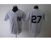 mlb jerseys new york yankees #27 white[black stripe]